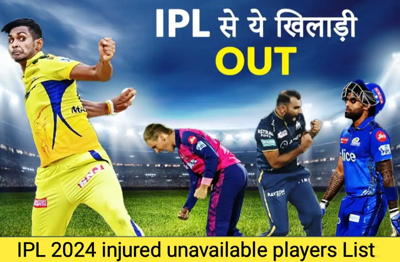 IPL 2024 injured unavailable players List
