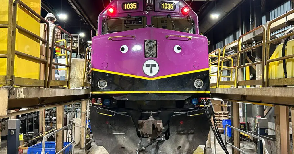 Googly-eyed trains lift the spirits of Boston riders