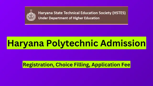 Haryana Polytechnic Admission 2024