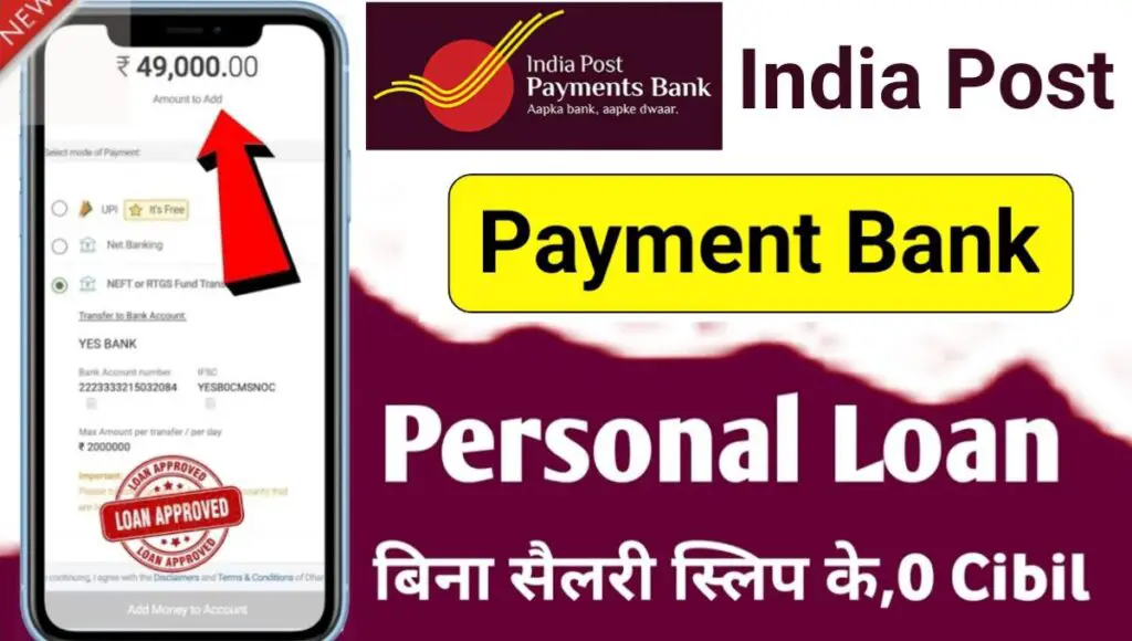 India Post Payment Bank Loan 2024: Apply for personal loan from home with IPPB